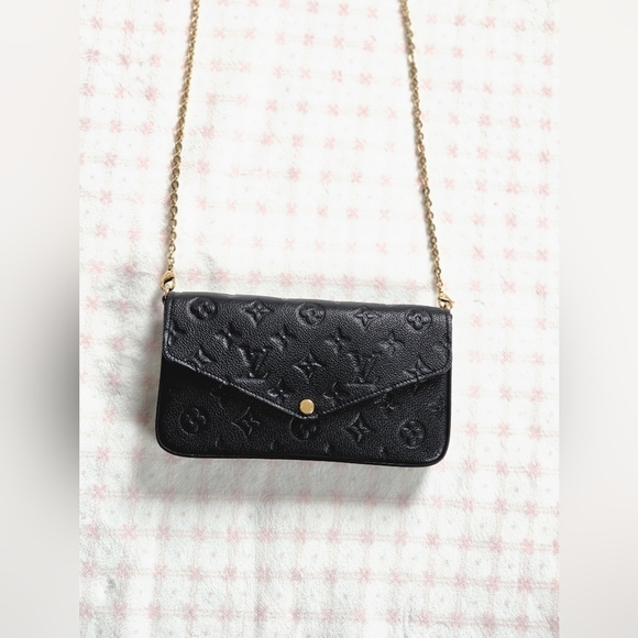 Louis Vuitton Handbags - Louis Vuitton Félicie Pochette – Black Empreinte Leather, 100% Authentic
